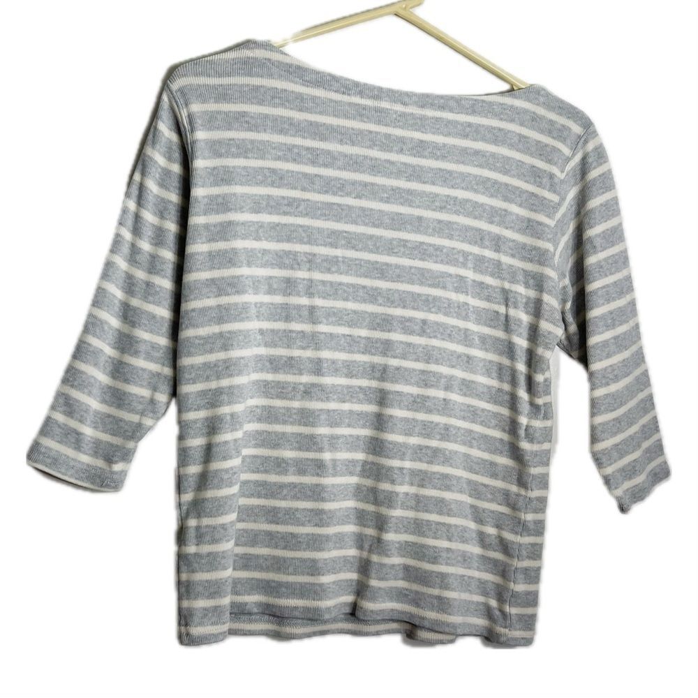 COPY‎ - LL. Bean women’s size medium. Crewneck, striped, 3/4 sleeve sweater